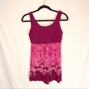 Athleta Pink Floral Tank Size Small